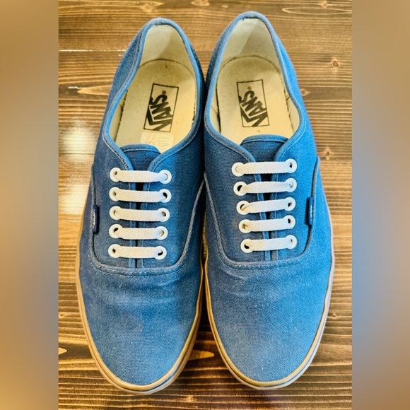 Vans Men's Navy Blue Canvas Sneakers with Gum Sole - Picture 3 of 6